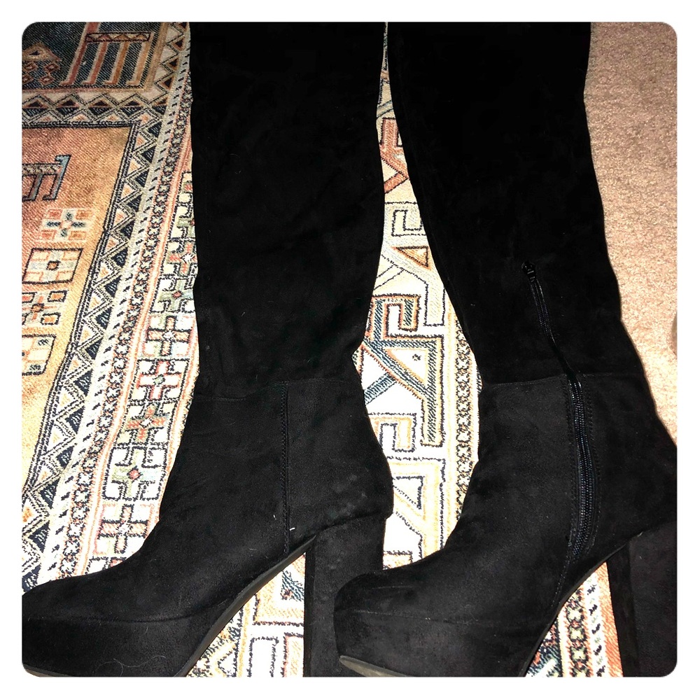 Black over the knee boots